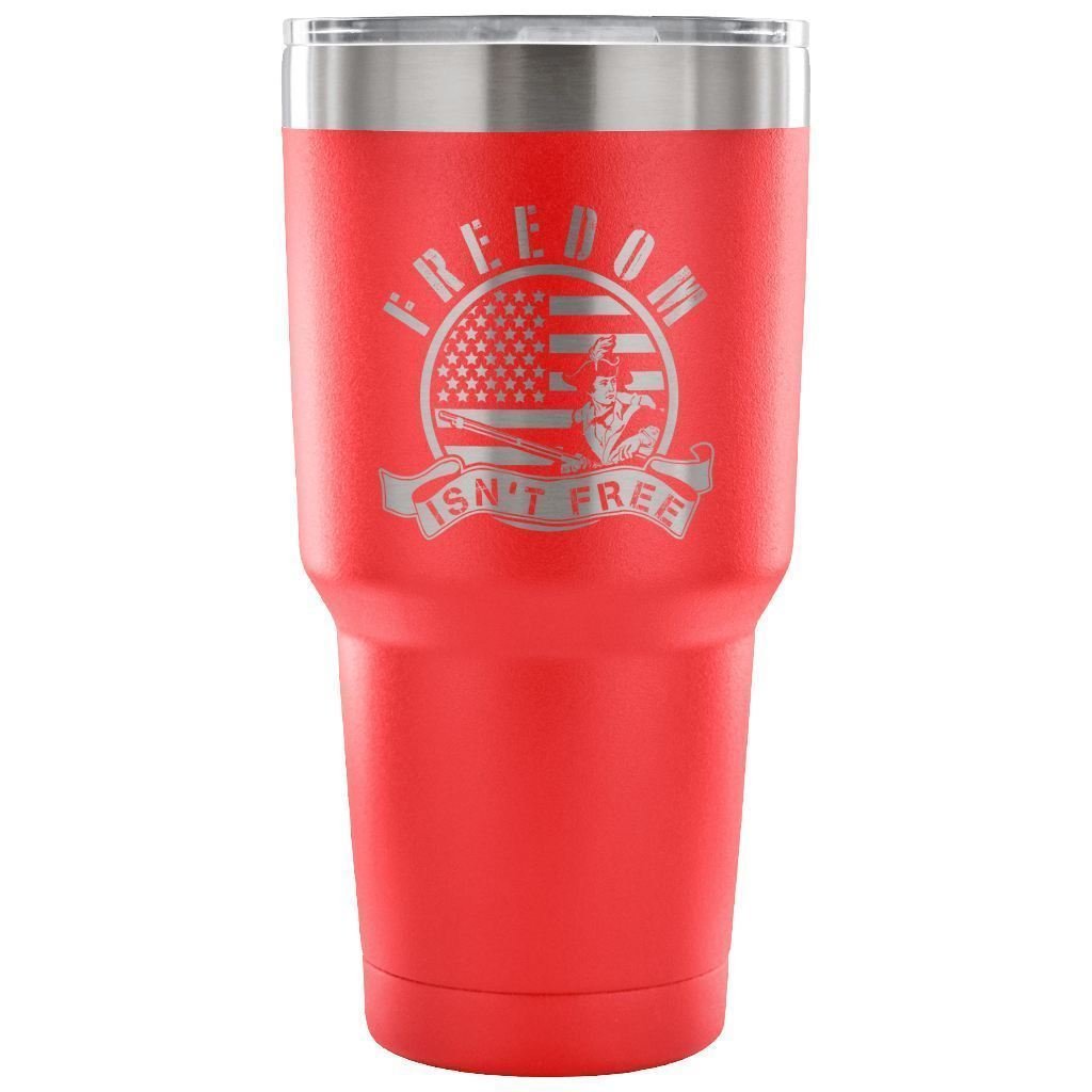 ODDITEES Patriot US Flag Tumbler - 30oz Stainless Steel Vacuum Insulated Cup with Laser Etched Freedom Design, Keeps Drinks Hot/Cold for Hours - Perfect for Coffee, Tea, Outdoor Activities & Patriotic Gifts
