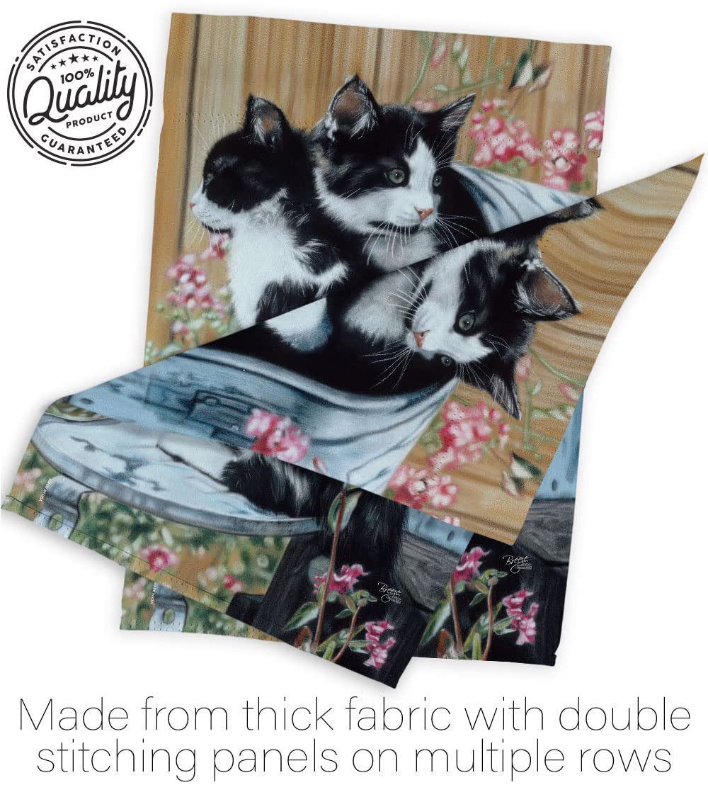 Tuxedo Cat House Flag Set 28x40