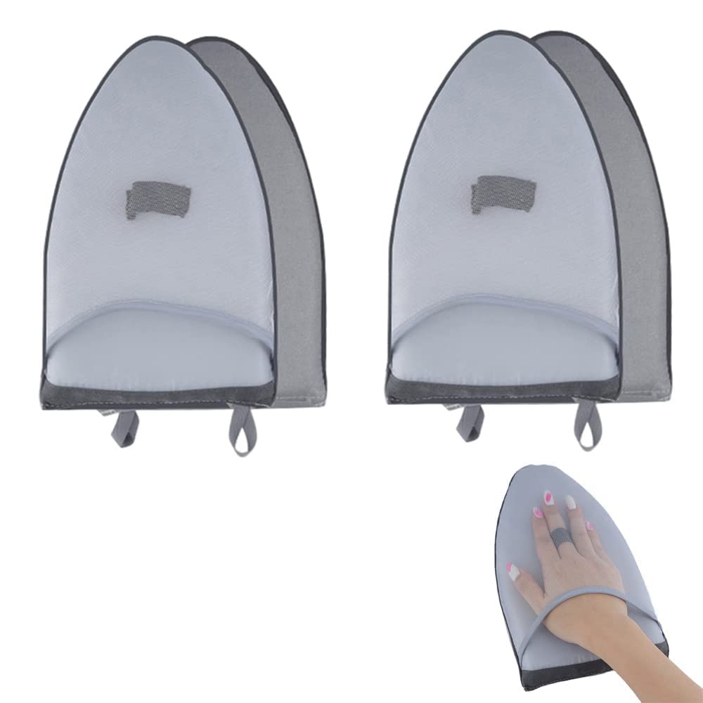 FIZZOQI Heat Resistant Ironing Gloves (2PCS) - Anti Steam Gloves for Garment Steamer, Handheld Mini Ironing Pad & Sleeve Ironing Board - Perfect for Home, Travel & Professional Clothing Care