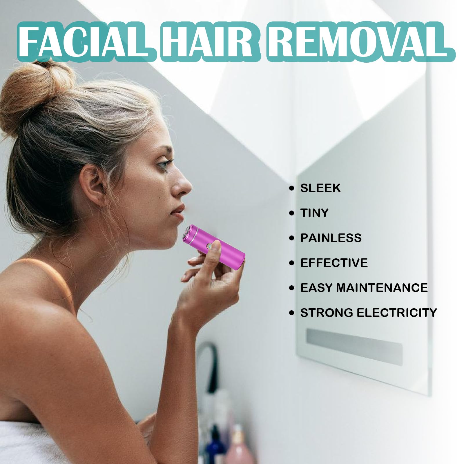 Electric Shaver Replacement Head - Purple Replacement Blades for Men's & Women's Electric Razors - Perfect for Travel, Home & Gym Use