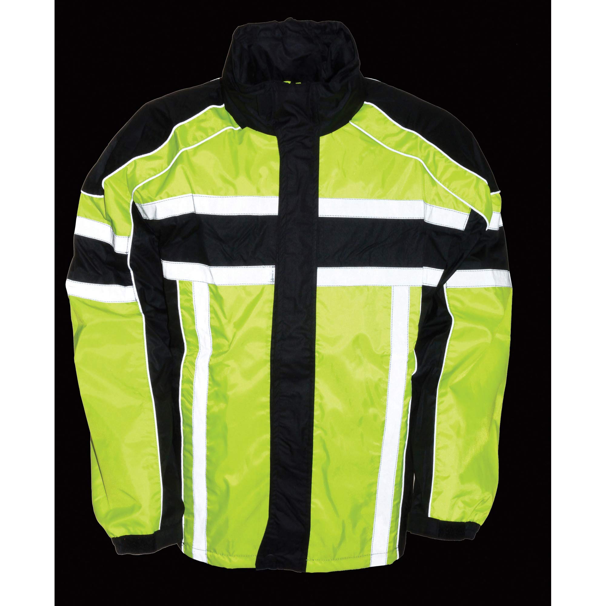 Milwaukee Leather Men's Waterproof Rain Suit with Reflective Tape - Green Outdoor Workwear for Construction & Motorcycle Riders