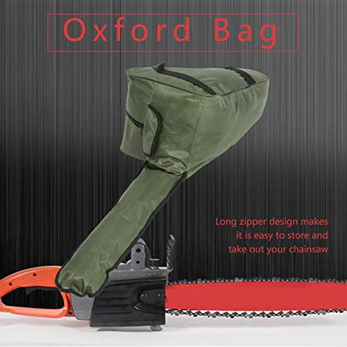 Heavy-Duty Chainsaw Carrying Bag - Durable Oxford Cloth Portable Storage Case for Chainsaws (Army Green) | Perfect for Outdoor Work, Landscaping, Tree Cutting & Forestry Professionals