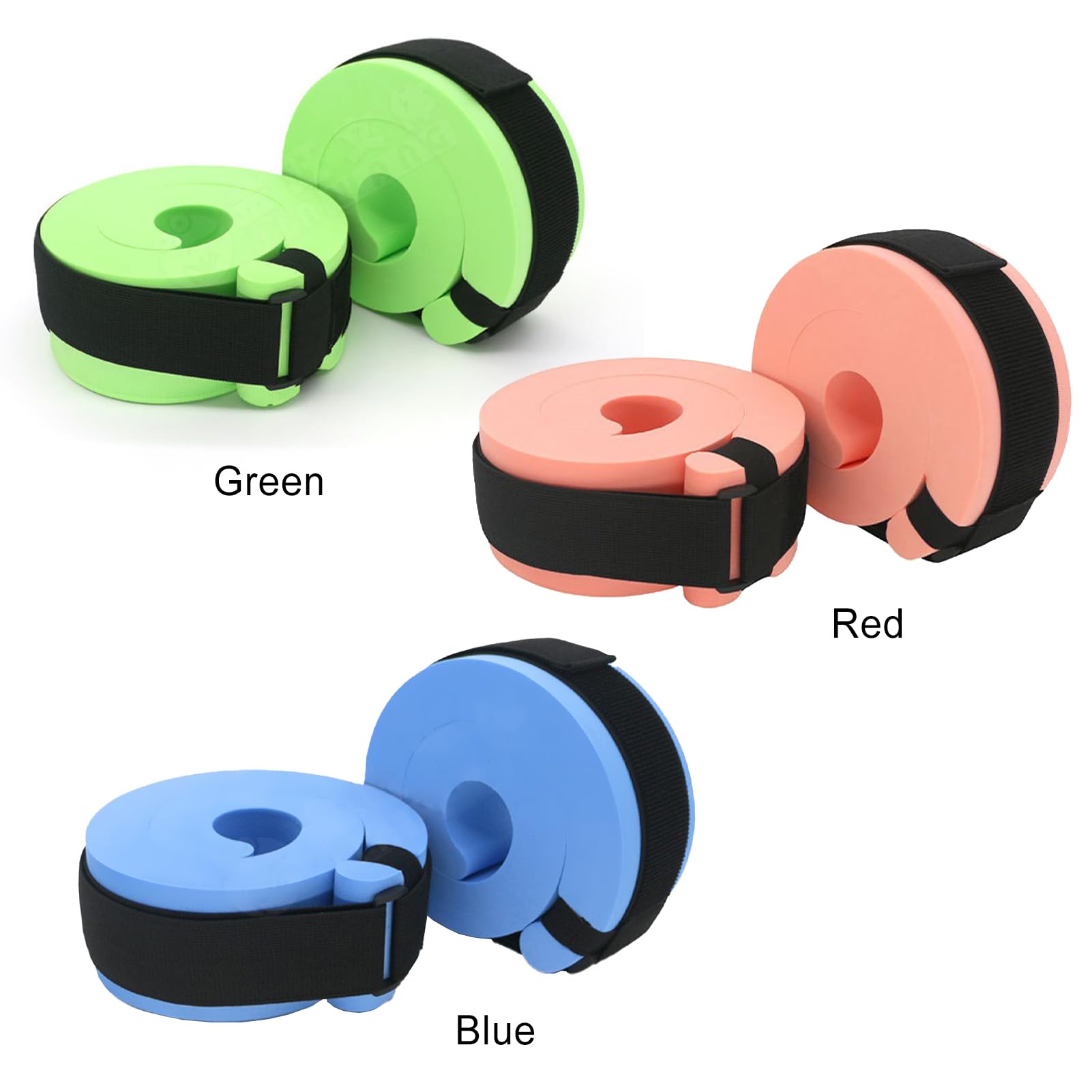 Premium Foam Swim Cuffs Set of 2 - Water Aerobics Float Rings for Swimming & Fitness Training - Adjustable Ankle & Arm Bands for Pool Exercises, Aqua Therapy & Water Workouts (Green) - Ideal for Water Aerobics Classes, Swim Training & Rehabilitation Exercises