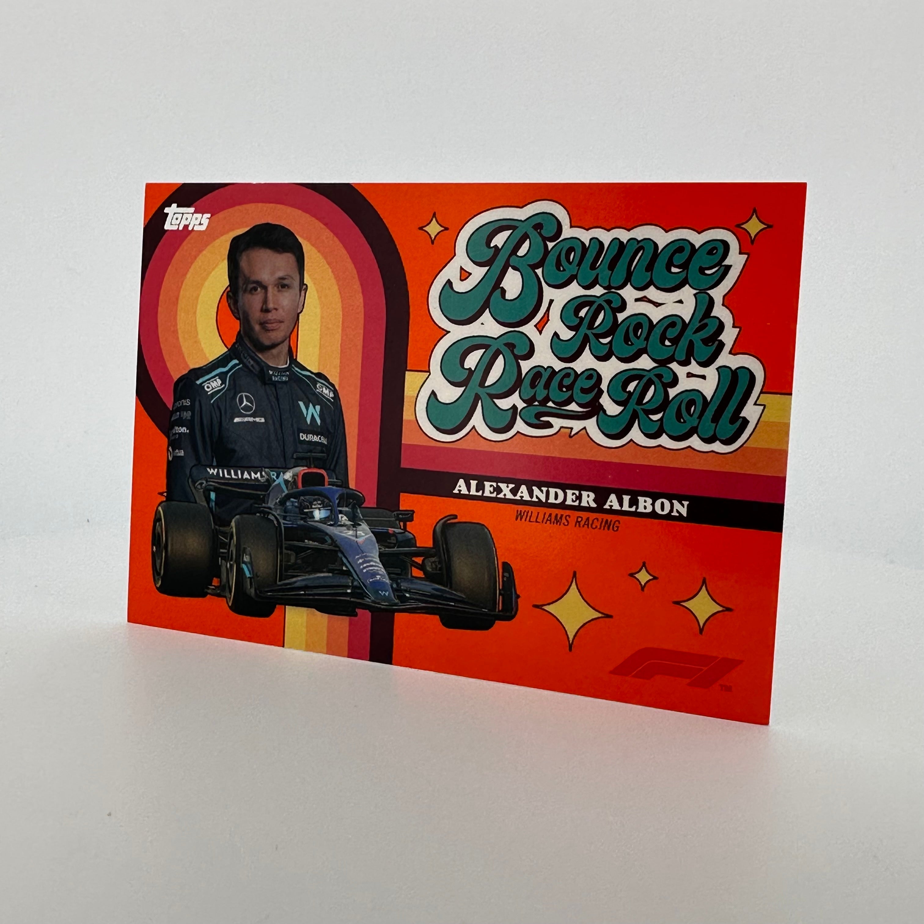 2022 Topps Formula 1 Alexander Albon Orange #01/25 Bounce Rock Race Roll - Rare Racing Card for Collectors & F1 Fans (Perfect for Trading, Display, and Memorabilia Collections)