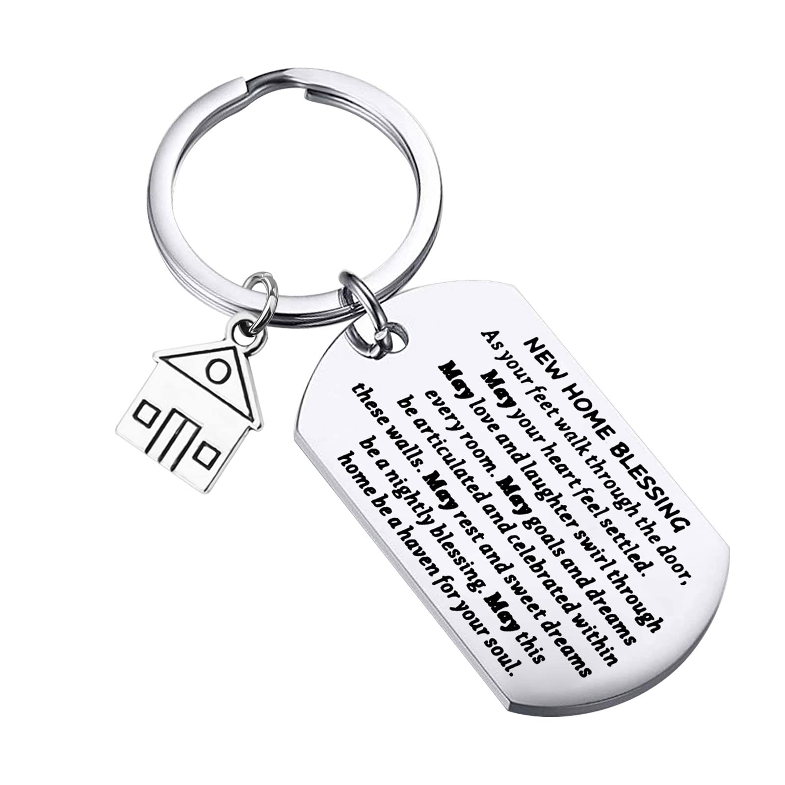 WSNANG New Home Blessing Gift Keychain - Housewarming Present for New Homeowners, Congratulations Gift for Housewarming Party, New Home Decor