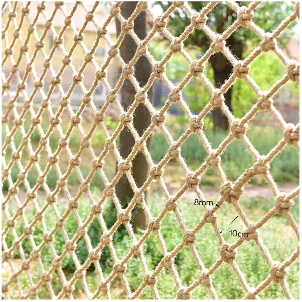 Outdoor Safety Rope Net - Durable Manila Jute Mesh for Balcony Railing Protection, Child Safety Fence, Garden Plant Support & Climbing Decor | Perfect for Home, Playground & Backyard Safety