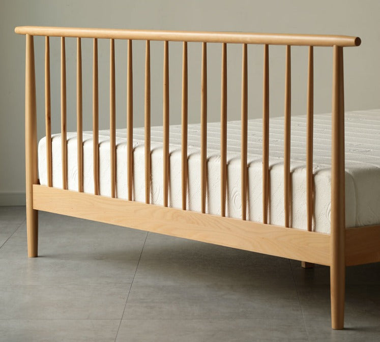 Solid Oak & Beech Wood Windsor Bed - Handcrafted Classic Wooden Bed Frame for Bedroom - Perfect for Master Bedroom, Guest Room & Cozy Farmhouse Style
