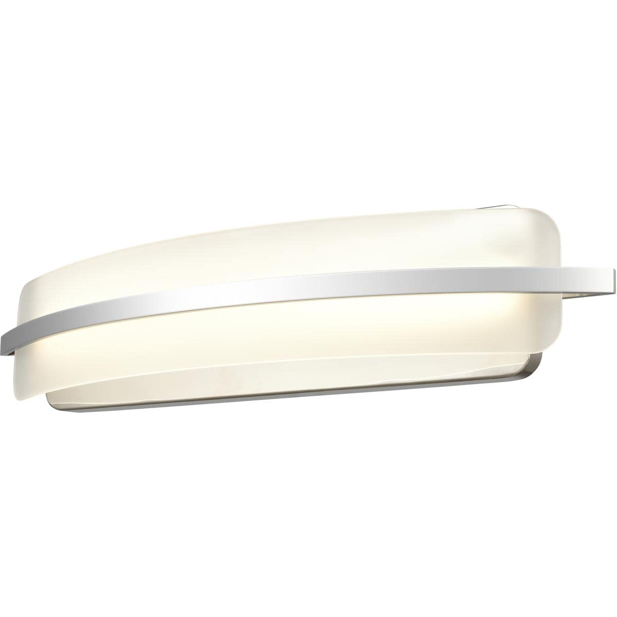 Elk Home Curvato Vanity Light - 1-Light Polished Chrome Finish with Opal Etched Glass, Modern Contemporary Bathroom Lighting for Mirror, Dresser & Makeup Area