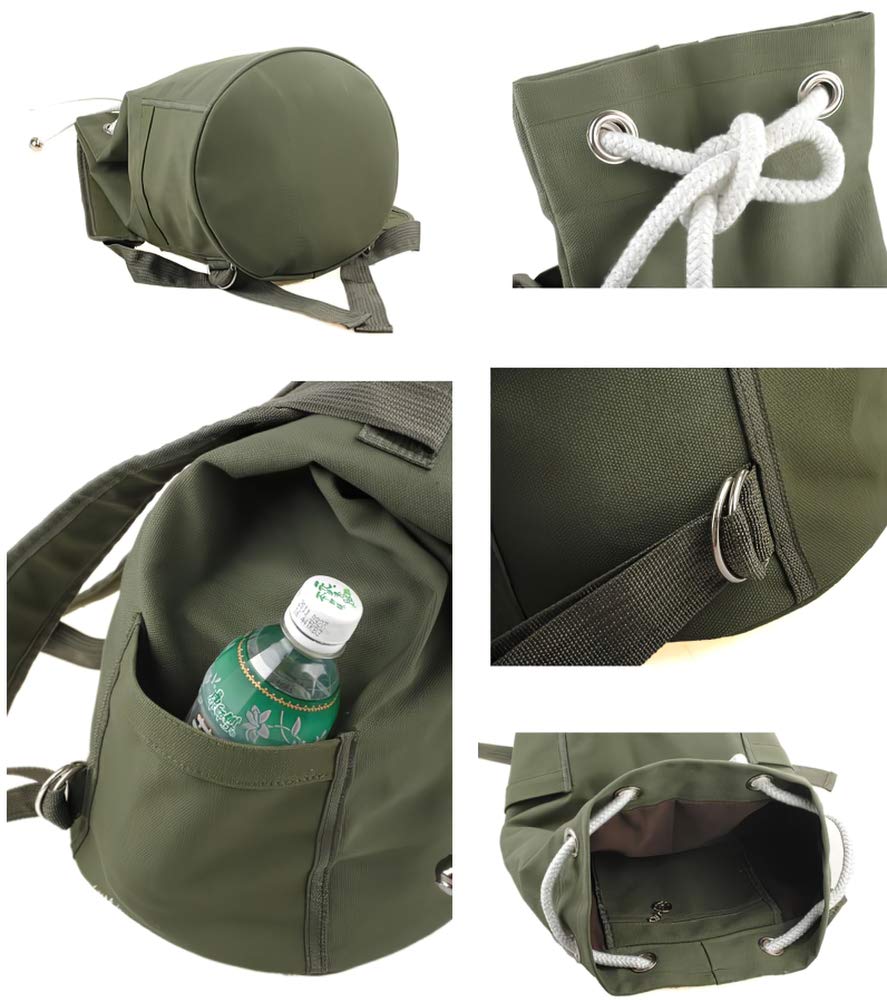 Lightweight Drawstring Sports Backpack - Gym Sack Yoga Shoulder Bag for Men & Women - Perfect for Workouts, Soccer, Basketball & Beach - Green
