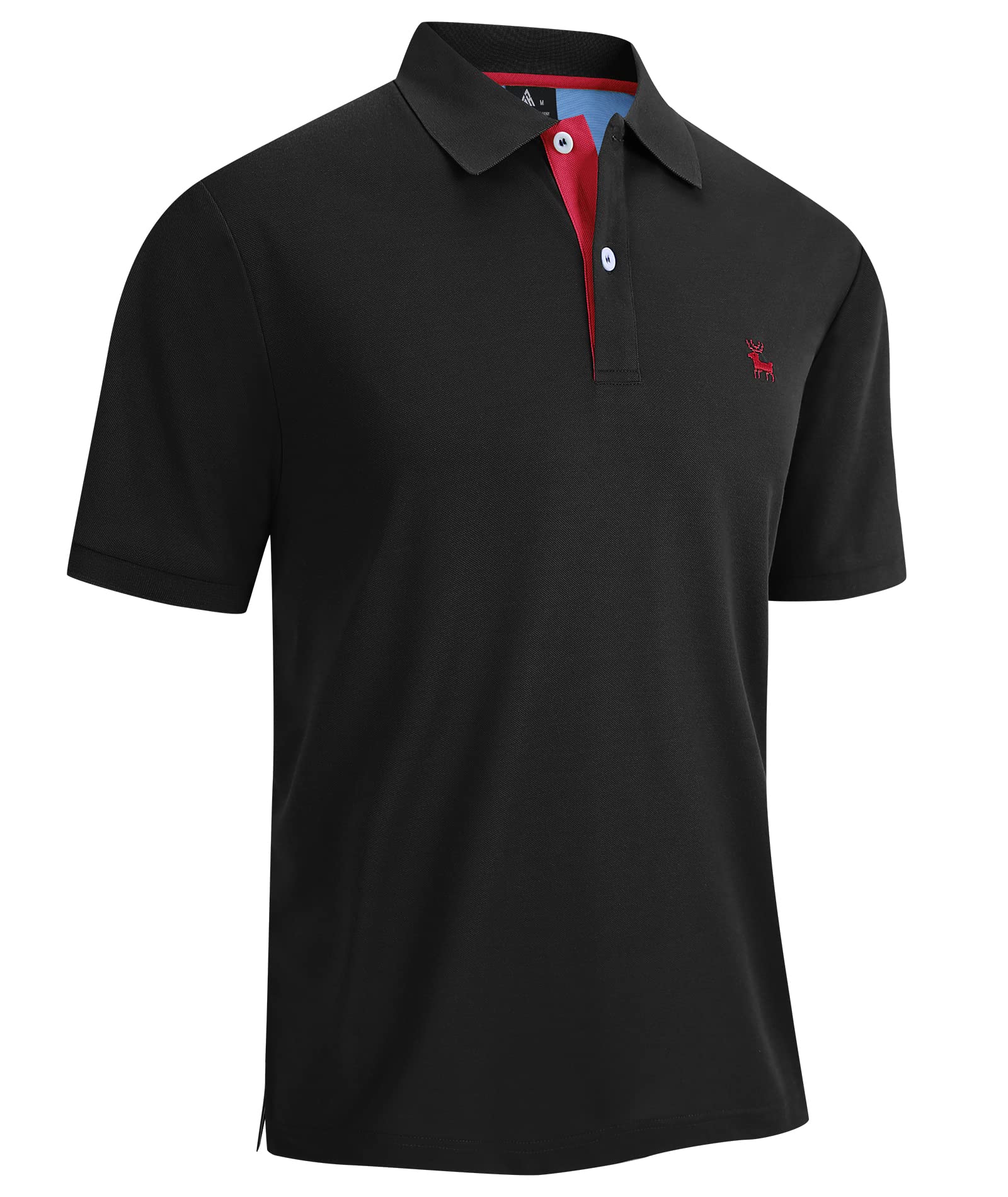 V VALANCH Men's Moisture Wicking Polo Shirts - Short Sleeve Breathable Golf & Tennis Shirts with Collar - Perfect for Casual Wear, Sports & Outdoor Activities
