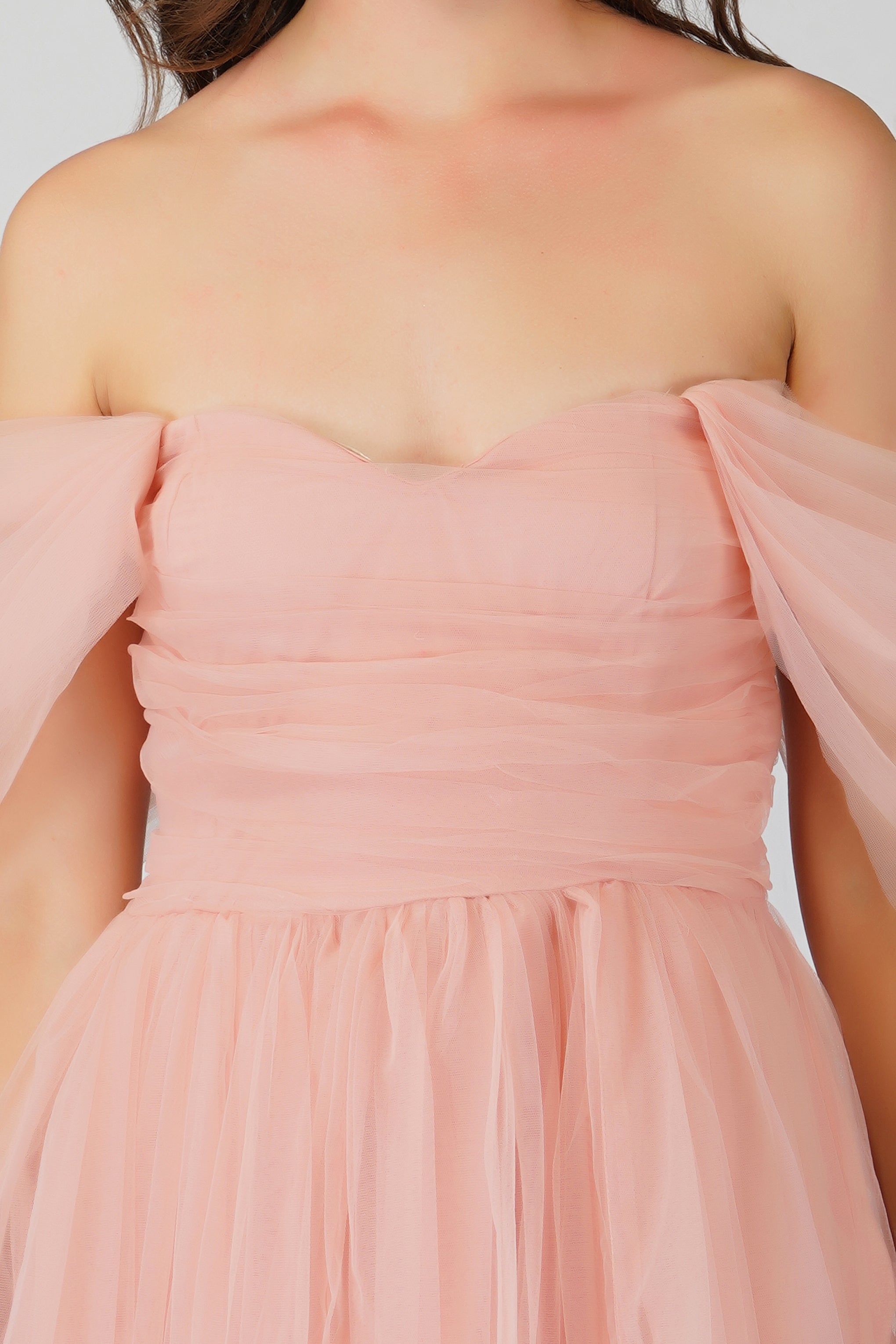 Sydney Light Pink Tulle Mini Dress - Elegant Party Dress for Women, Prom, Wedding Guest, Cocktail, Birthday, Formal Events