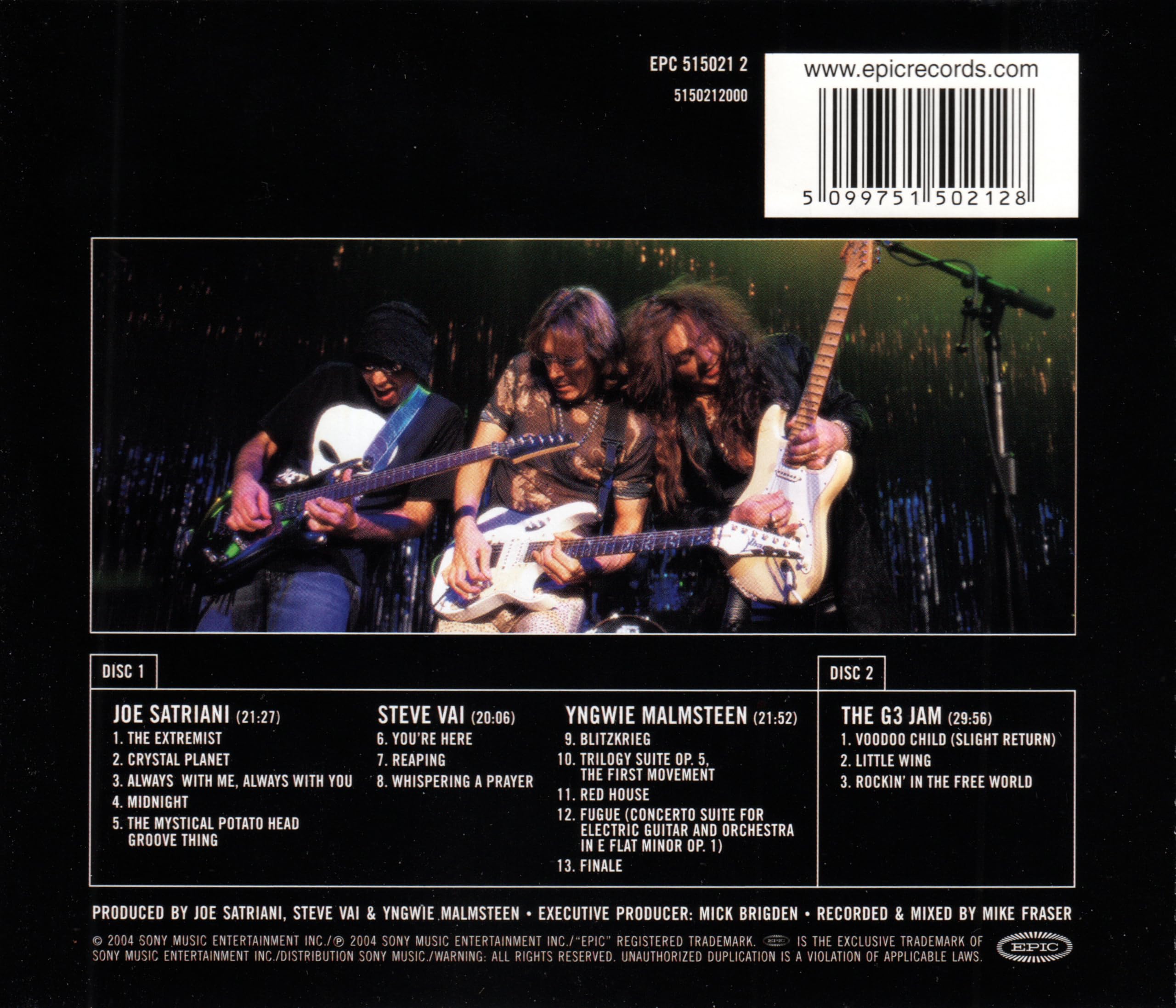 G3 Live: Rockin' in the Free World - Legendary Guitar Concert DVD/Blu-ray | Joe Satriani, Steve Vai, Yngwie Malmsteen | Perfect for Music Lovers & Guitar Enthusiasts | Great for Home Entertainment & Guitar Learning Inspiration