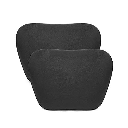 2PCS Premium Car Headrest Neck Pillow for Mercedes-Benz Maybach - Soft Suede Cover with Lumbar Support | Perfect for Long Drives & Road Trips