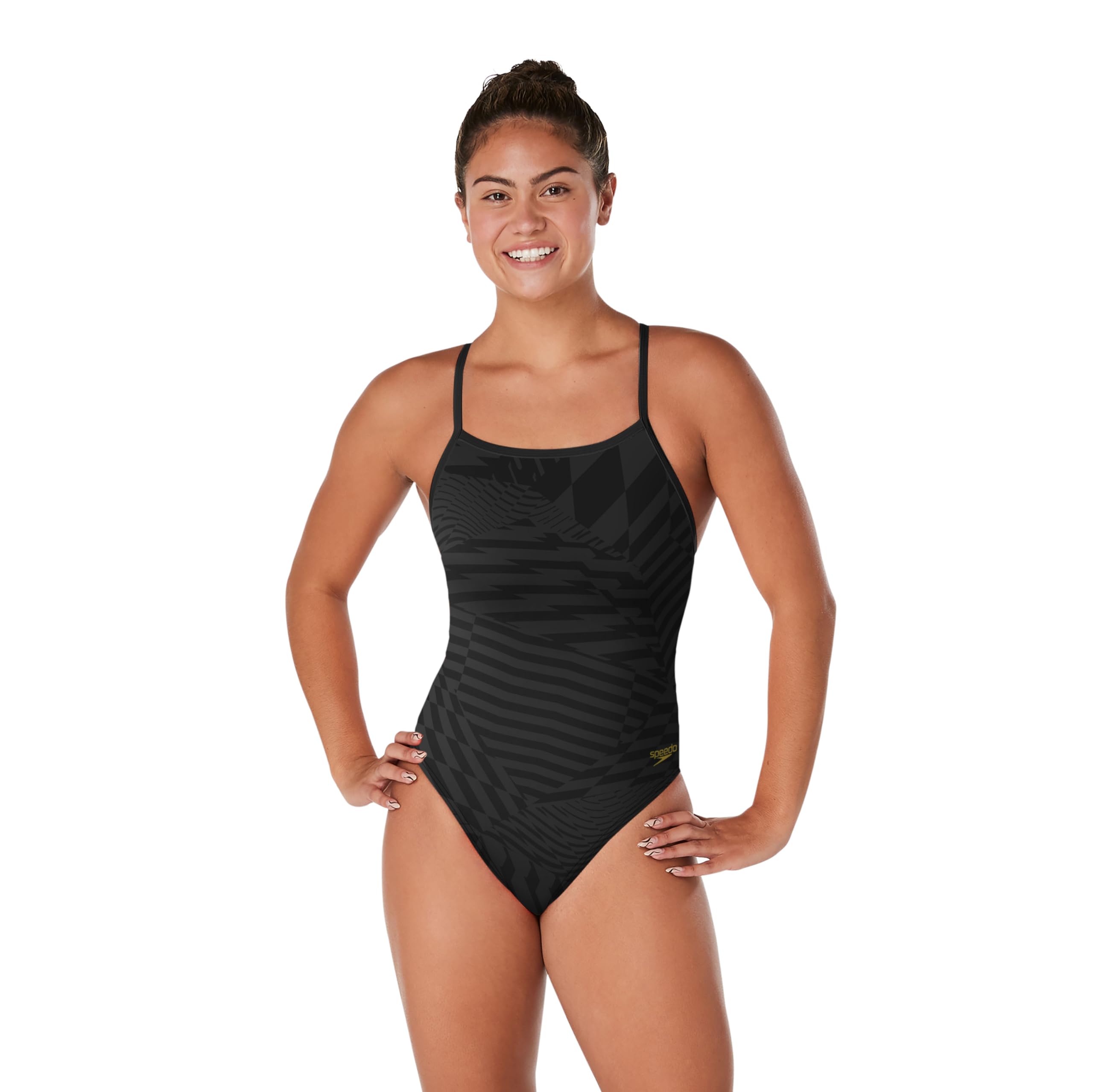 Speedo Women's Twist Back One Piece Swimsuit - Comfortable & Stylish Swimwear for Lap Swimming, Water Aerobics & Beach Vacations
