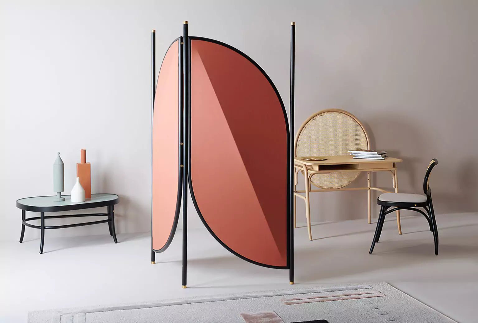 GTV Feng 2 Panel Room Divider - Decorative Folding Privacy Screen for Home & Office | Perfect for Living Rooms, Bedrooms, and Workspaces