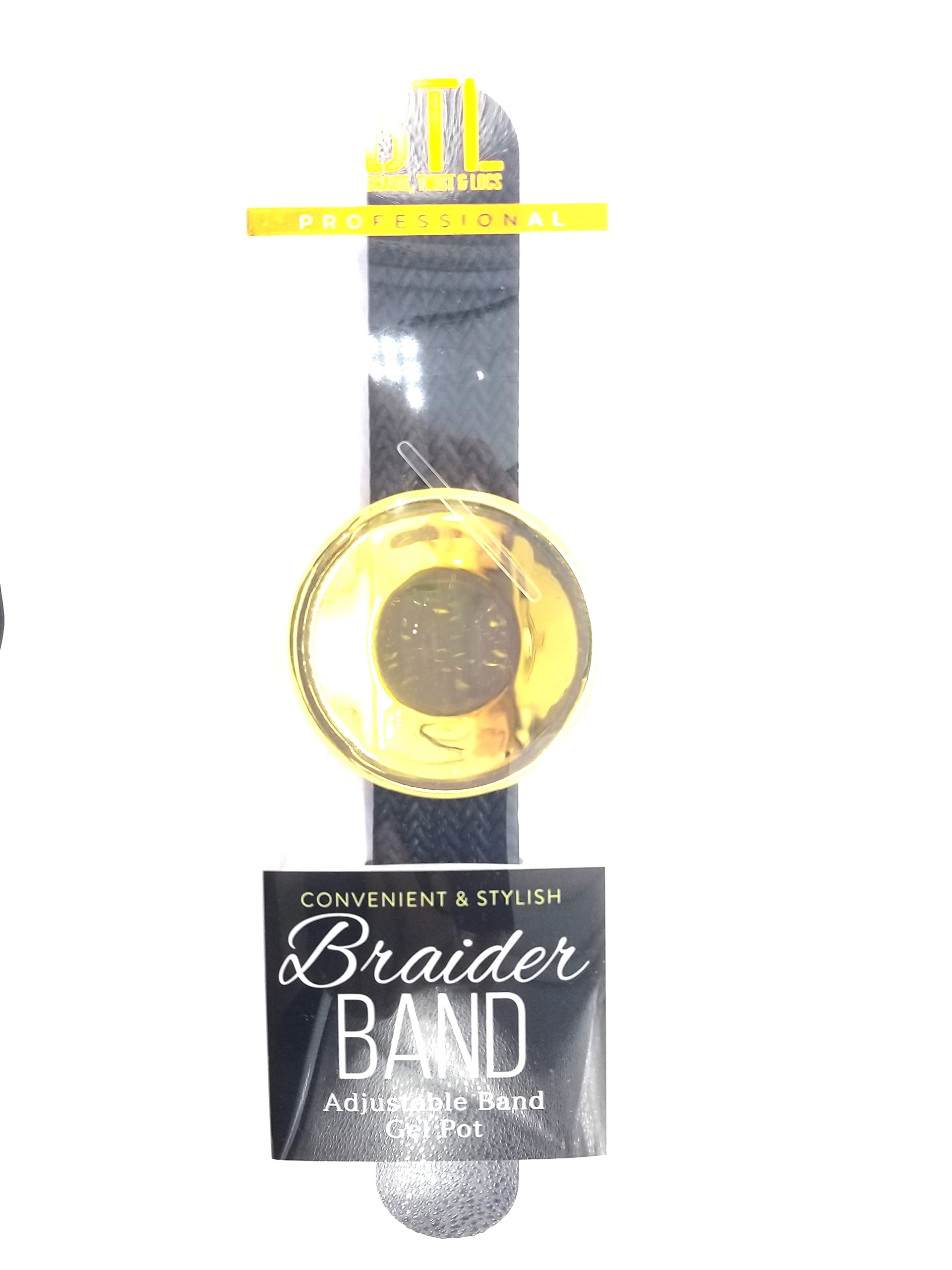 BTL Braider Band Adjustable Hair Band with Gel Pot - Perfect for Braiding, Styling, and Securing Hair for Salons & Home Use