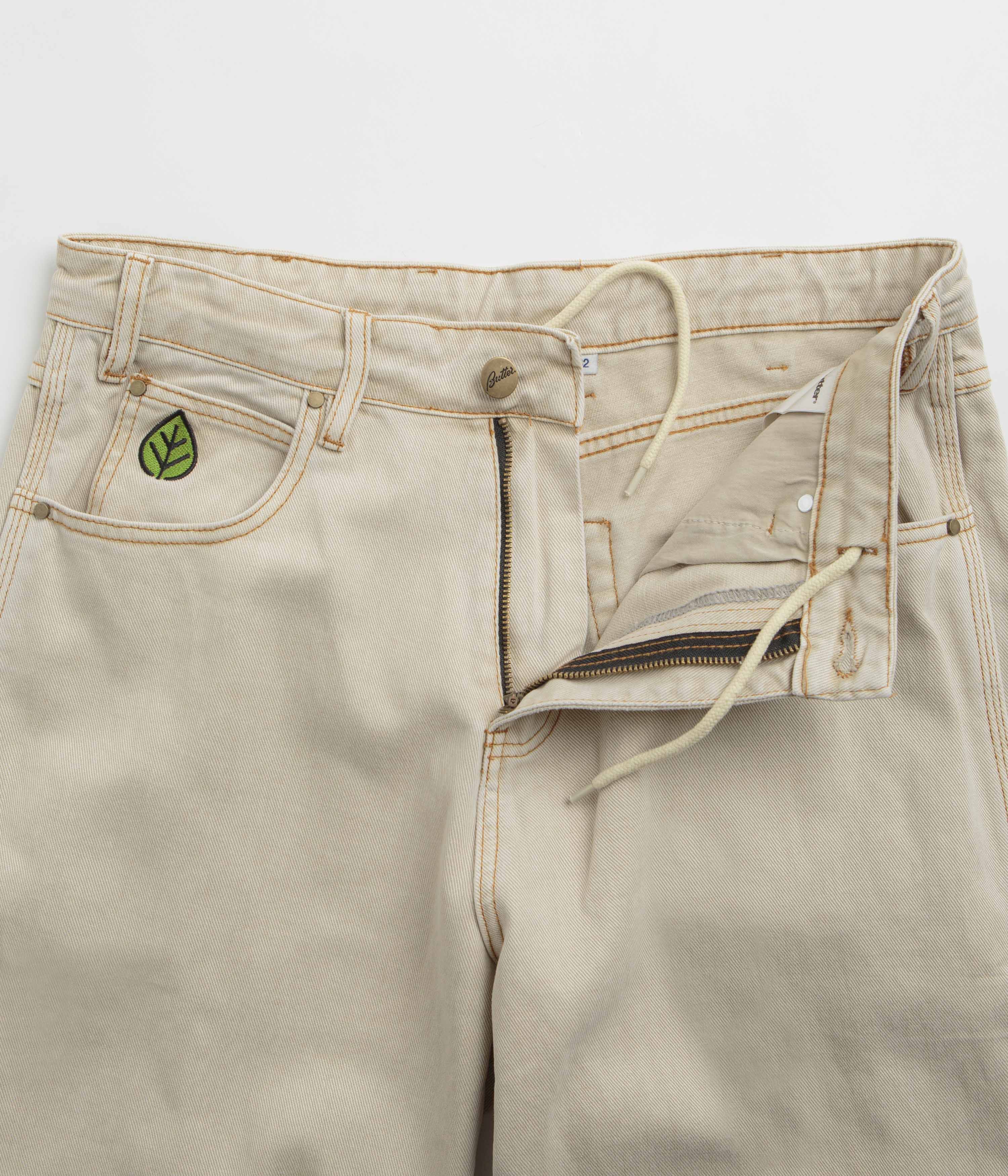 Butter Goods Heavyweight Washed Khaki Jeans for Men - Durable Weatherproof Denim Pants for Outdoor Work & Casual Wear