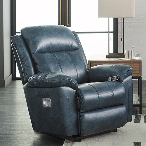 La-Z-Boy Joel Power Rocker Recliner - Electric Lift Chair with Massage & Heat - Comfortable Leather Reclining Chair for Living Room, Home Theater & Elderly Care