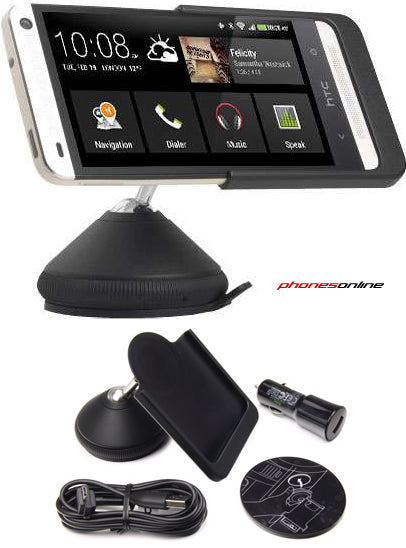 HTC One Car Mount Holder Kit D160 - Universal Phone Car Mount for HTC One, Secure & Adjustable - Perfect for Driving, Commuting & GPS Navigation