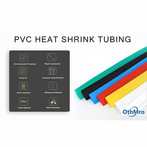 Othmro 3.28FT Yellow PE Plastic Heat Shrink Tubing - 0.04