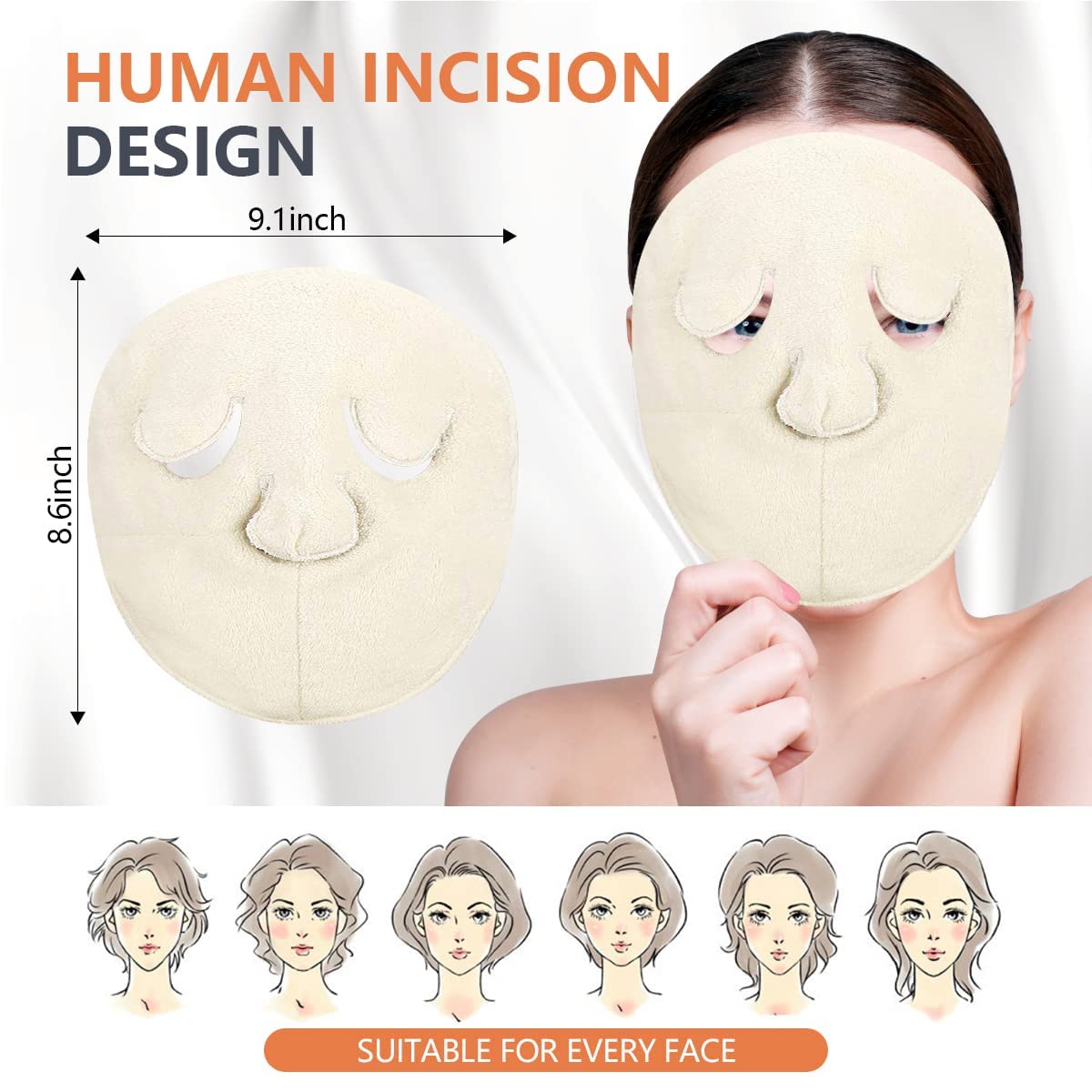 Belanto Reusable Hot & Cold Compress Facial Steamer Towel - Moisturizing Spa Mask for Women & Girls | 1-Pack | Perfect for Skincare, Relaxation & Beauty Treatments