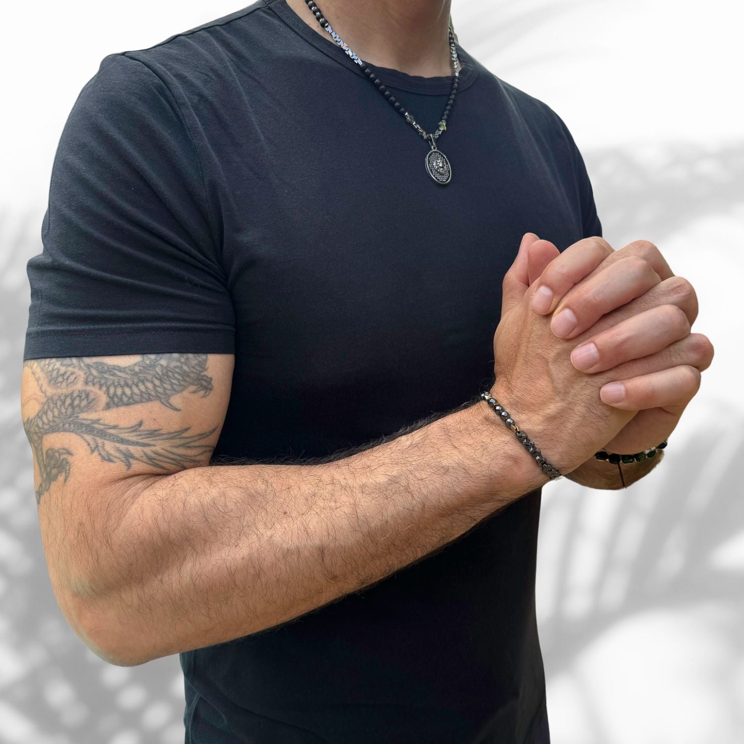 Positive Vibration Hematite Stone Bracelet for Men - Magnetic Healing Energy, Stress Relief & Balance - Perfect for Meditation, Yoga & Daily Wear