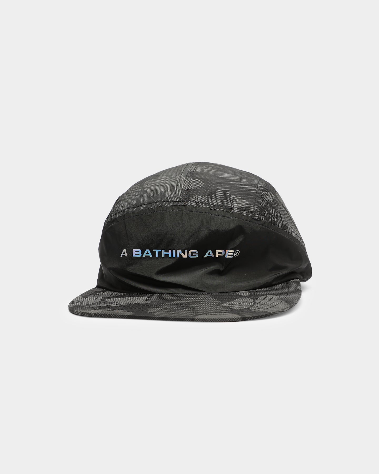 BAPE ABC Dot Reflective 5-Panel Strapback Hat - Black | Streetwear Fashion for Men & Women | Perfect for Urban Style & Casual Outfits