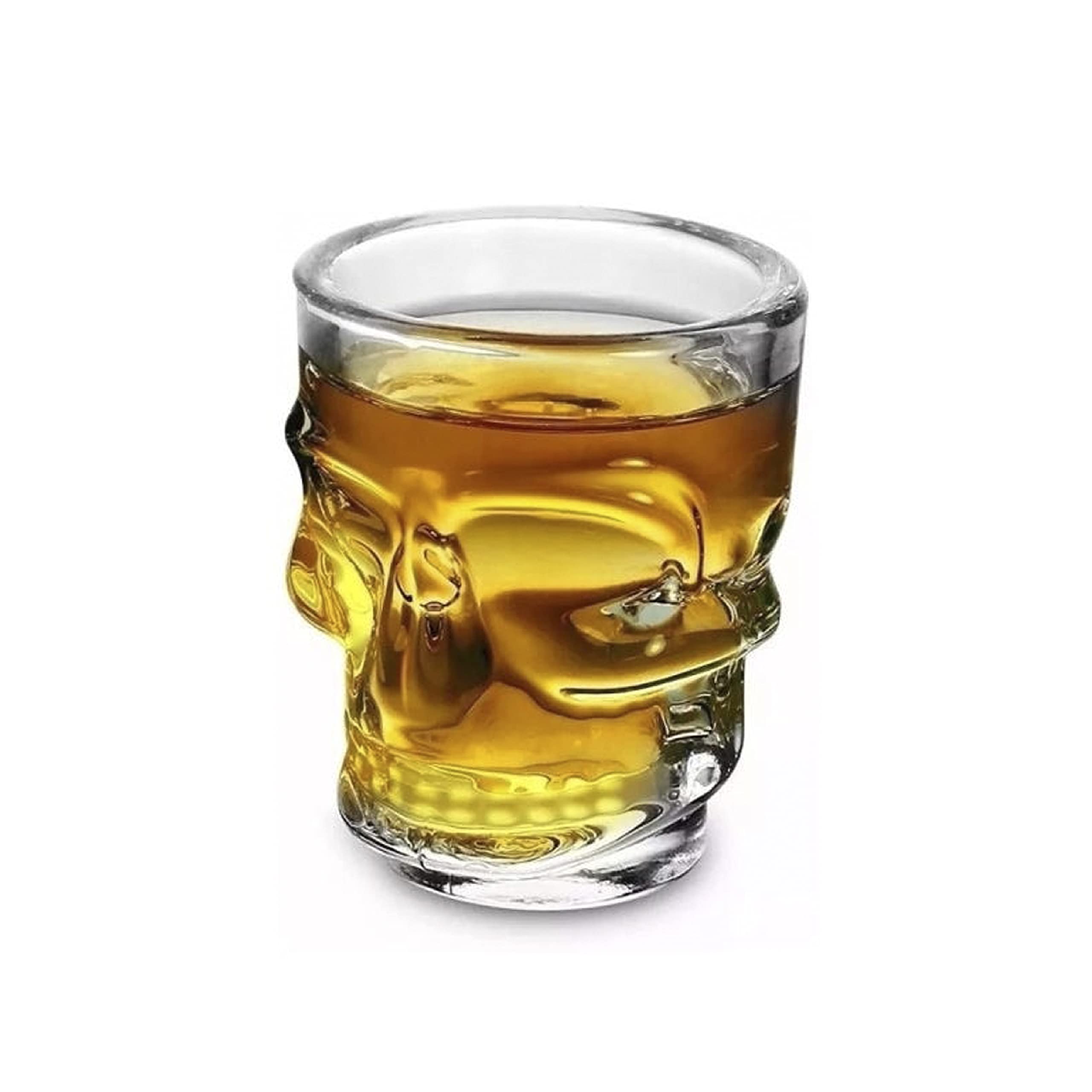 Halloween Skull Shot Glass Set of 2 - Unique Party Cups for Halloween, Themed Parties & Celebrations - Perfect for Cocktails, Shots & Spooky Decor