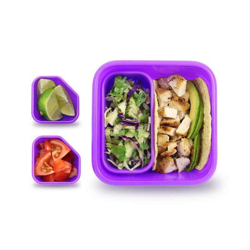 Goodbyn Portions On-the-Go Food Containers | BPA-Free Lunch Boxes for Kids & Adults | Perfect for School, Work, Picnics & Travel