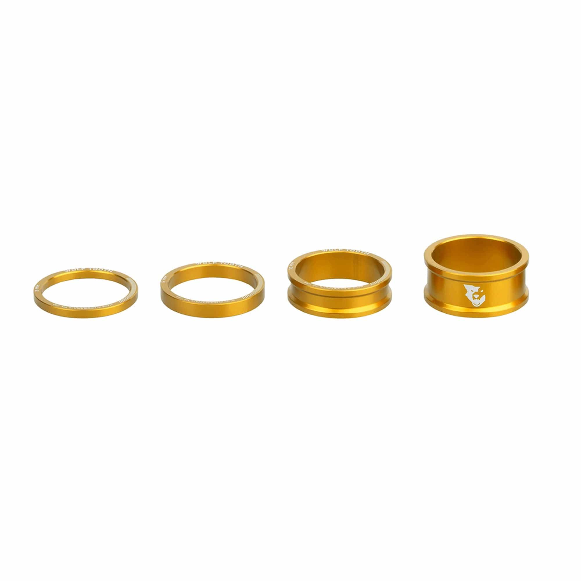 Premium Wolf Tooth Precision Anodized Headset Spacers - Lightweight Bicycle Stem Spacers for MTB, Road & Gravel Bikes - Perfect for Customizing Handlebar Height & Bike Fit