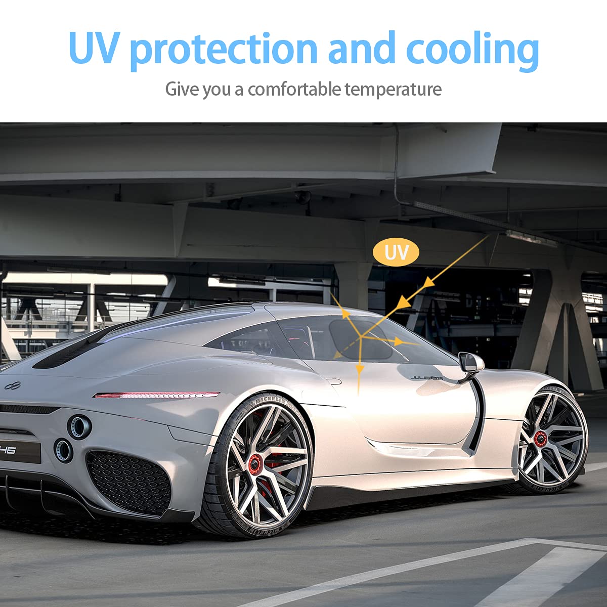 2 Pack Car Window Sunshades for Baby & Kids - UV Protection, Glare & Heat Blocking - Side Window Shades (21