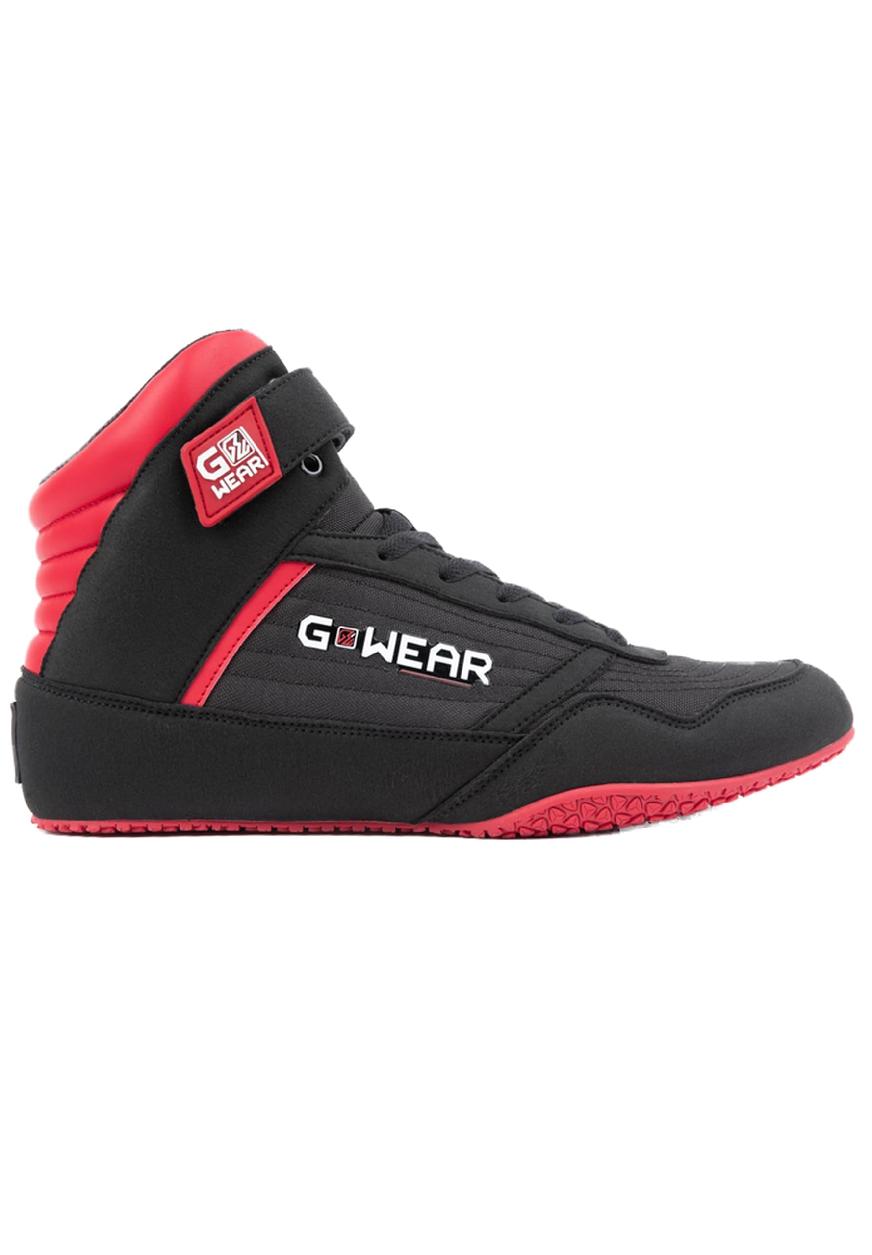 Gorilla Wear Gwear Classic High Top Sneakers for Men & Women - Black/Red Basketball Shoes for Streetwear & Casual Fashion