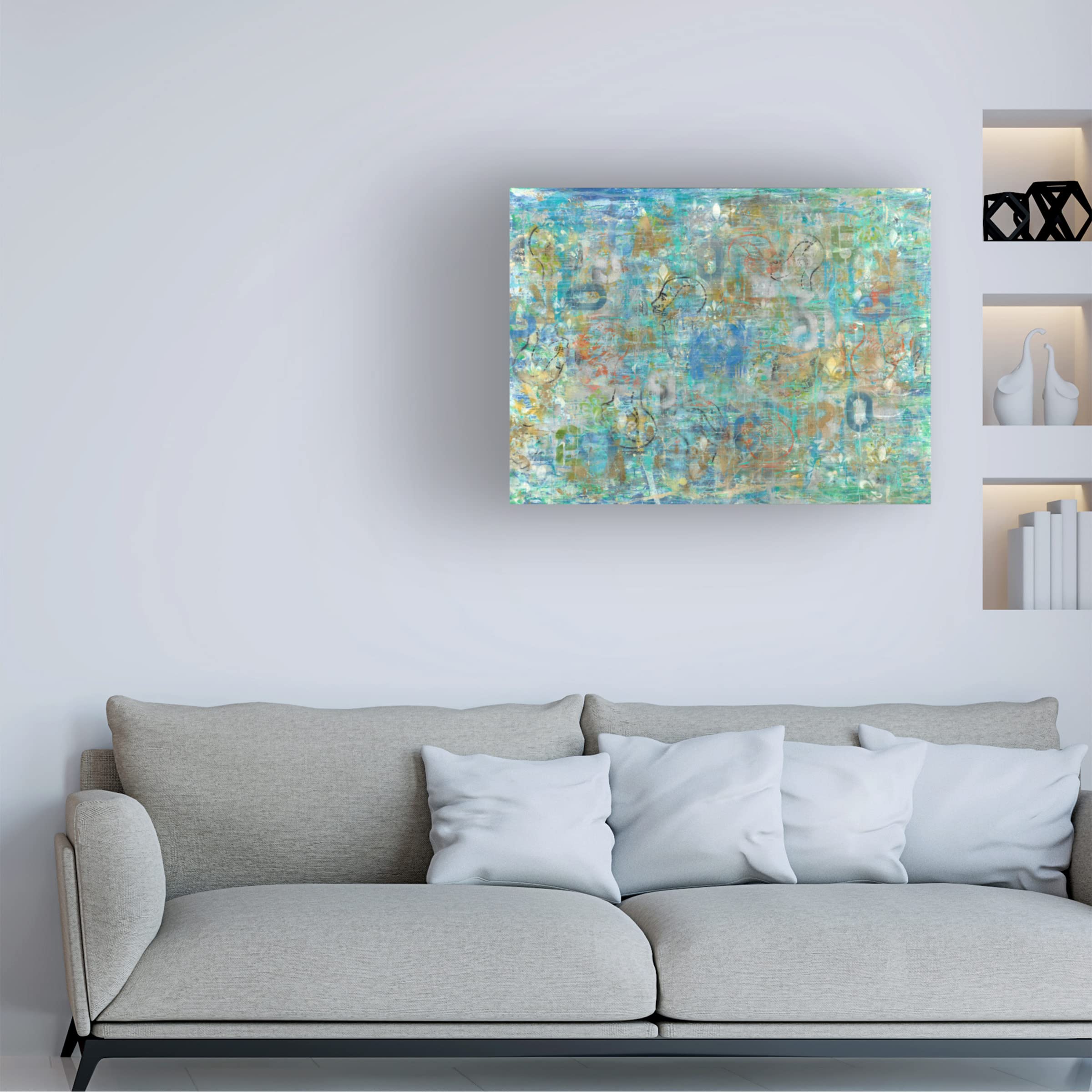 Trademark Fine Art 'Mind Blown' Canvas Wall Art by Sona - Modern Abstract Painting for Living Room, Bedroom & Office Decor