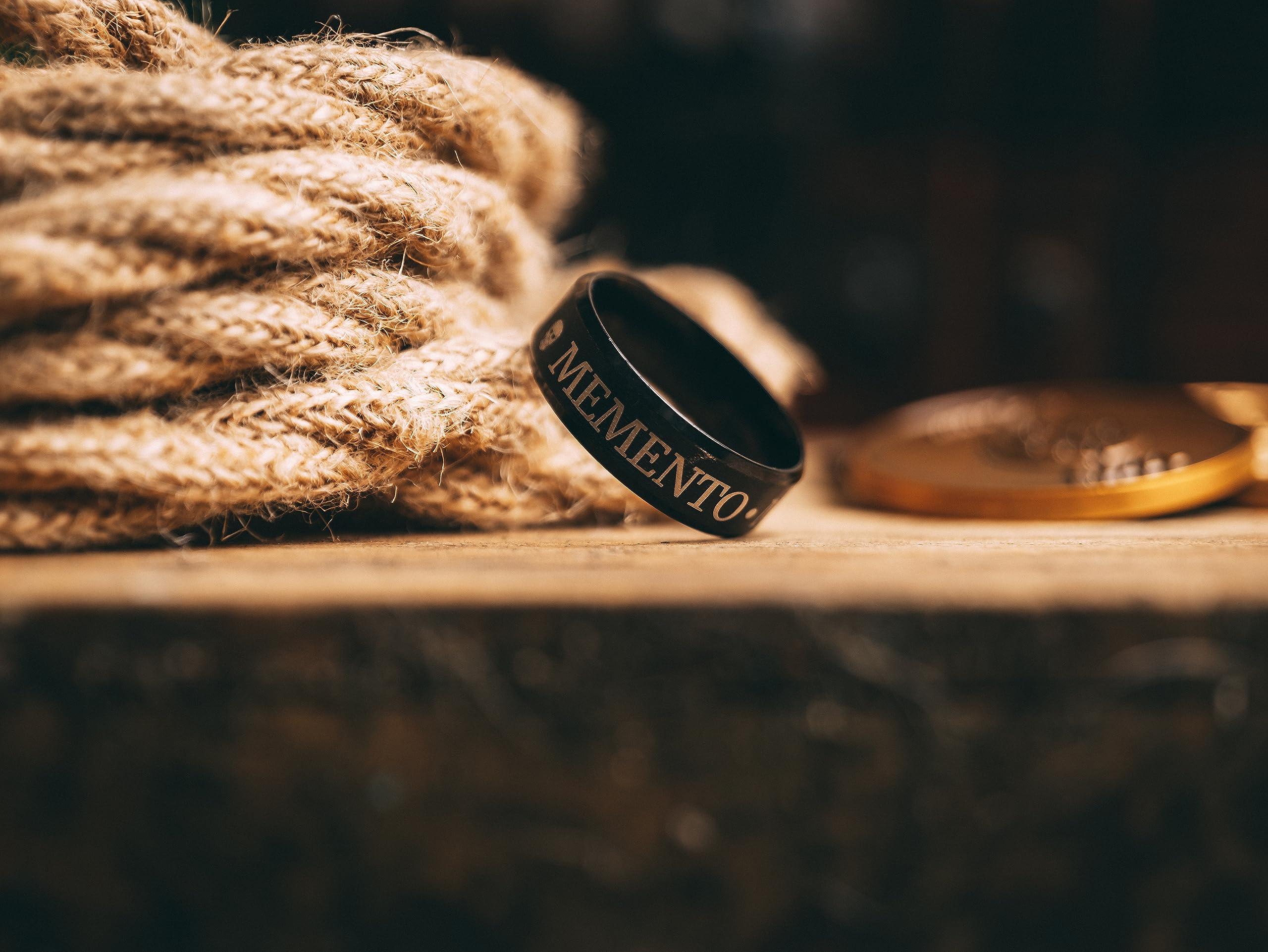 STOIC STORE UK Memento Mori Ring - Stainless Steel Skull Ring with Engraved Wrapped Text - Unisex Stoic Jewelry for Men & Women - Daily Meditation Practice, Mindful Living & EDC Accessory - Perfect for Stoicism Practitioners, Philosophy Lovers and Thoughtful Gifts