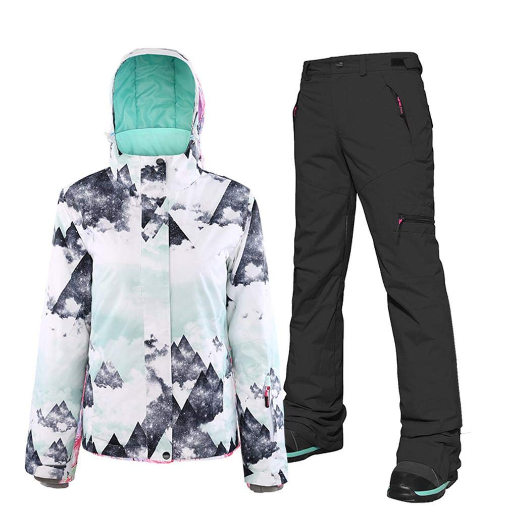 YEEFINE Women's Waterproof Ski Jacket & Pants Set - Winter Snowboard Suit for Outdoor Activities - Warm Snowsuit for Skiing, Snowboarding & Cold Weather Adventures