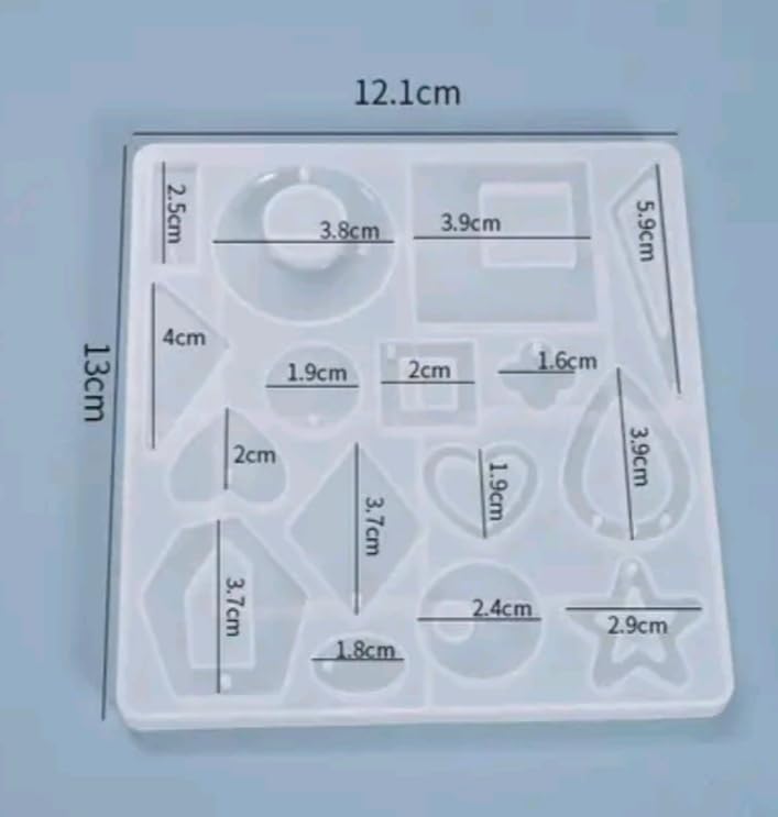 16 in 1 Resin Jewelry Silicone Mold Set - DIY Earring, Pendant & Craft Molds - High Quality Jewelry Making Kit for Resin Art, Perfect for Handmade Gifts & Home Decor Projects