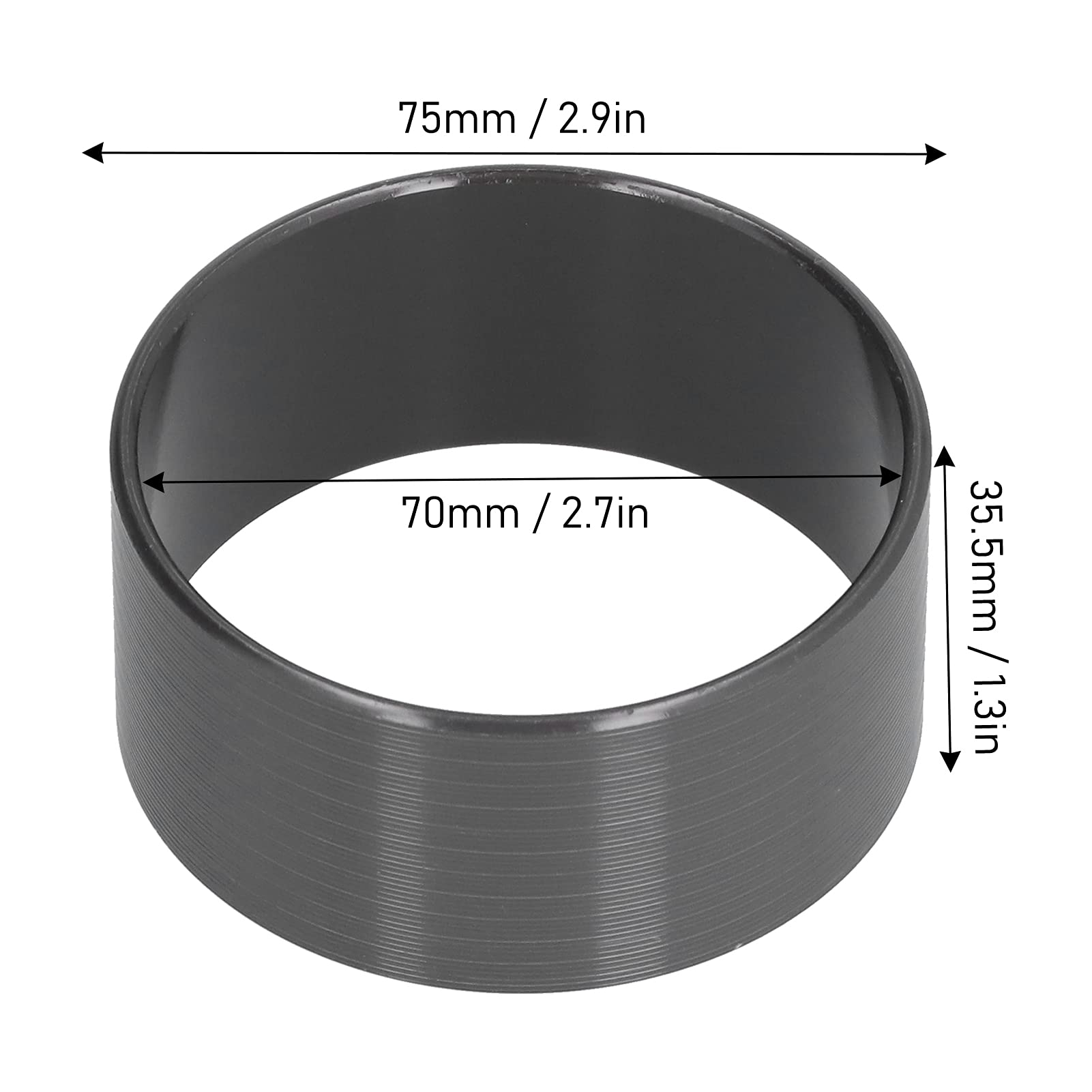70mm Cylinder Sleeves - 1600W High Performance Pneumatic Mute Air Compressor Replacement Parts (35.5mm Height) - Ideal for Industrial Factories, Automotive Shops & Heavy Duty Machinery Maintenance