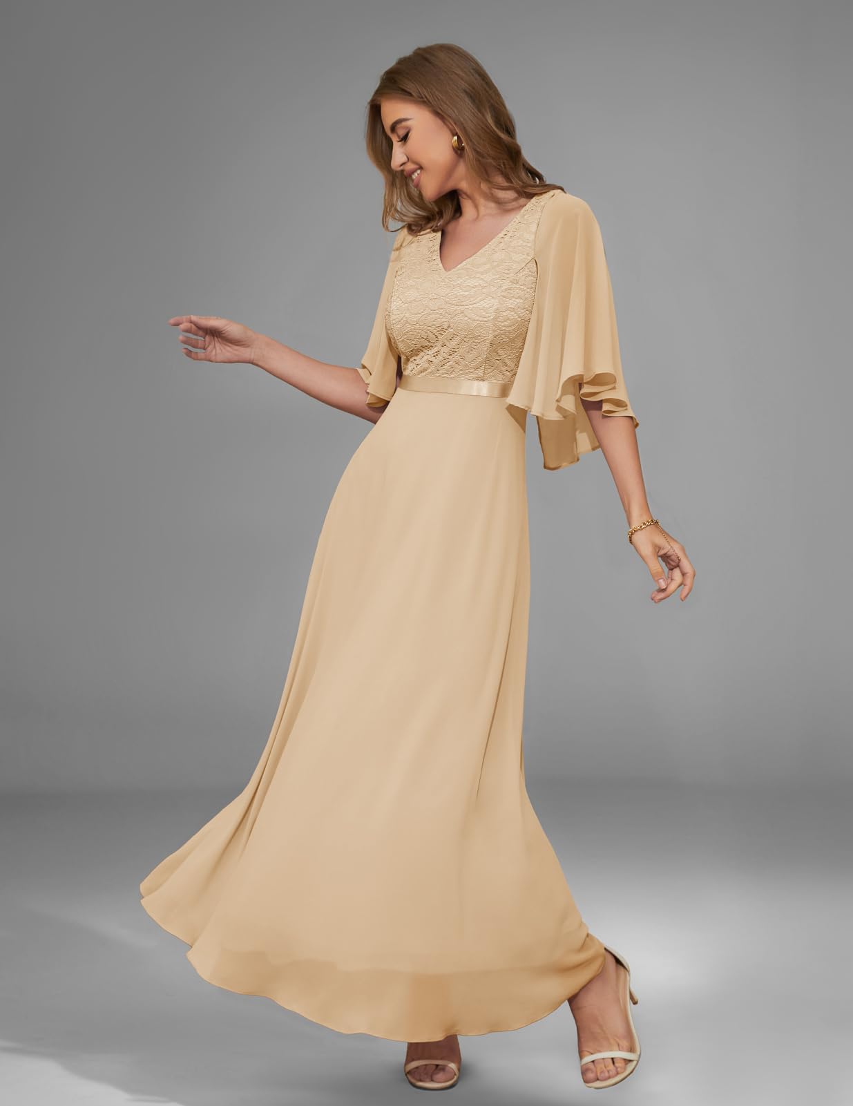 DRESSTELLS Women's Wedding Guest Formal Dress - Elegant Long Prom Gown for Summer Bridesmaid, Church & Party Occasions | Perfect for Weddings, Galas & Evening Events