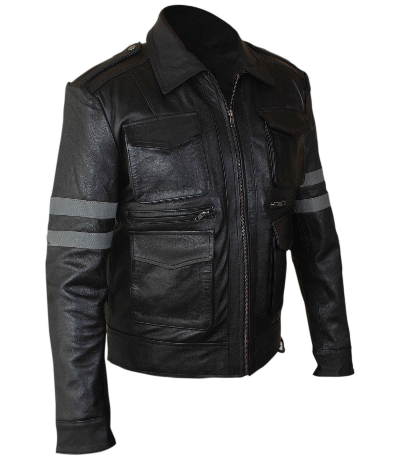 F&H Genuine Leather Kids Gaming Jacket - Stylish Leon Costume for Boys & Girls - Perfect for Cosplay, Halloween, and Video Game Themed Parties