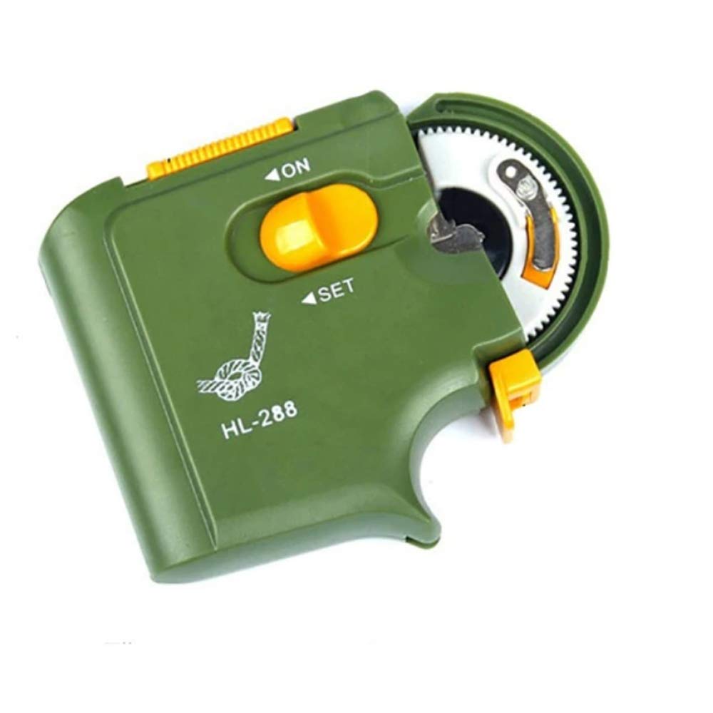 Automatic Portable Electric Fishing Hook Tier Machine - Fast & Easy Fishing Hook Tying Tool for Anglers - Durable Fishing Accessories for Freshwater, Saltwater, Ice Fishing (Green)