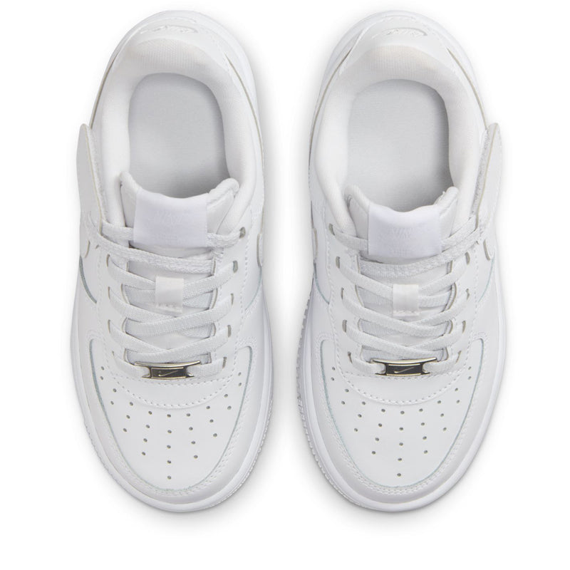 Nike Force 1 Low EasyOn Kids' Slip-On Sneakers - White/White - Comfortable & Stylish for School, Play & Everyday Wear