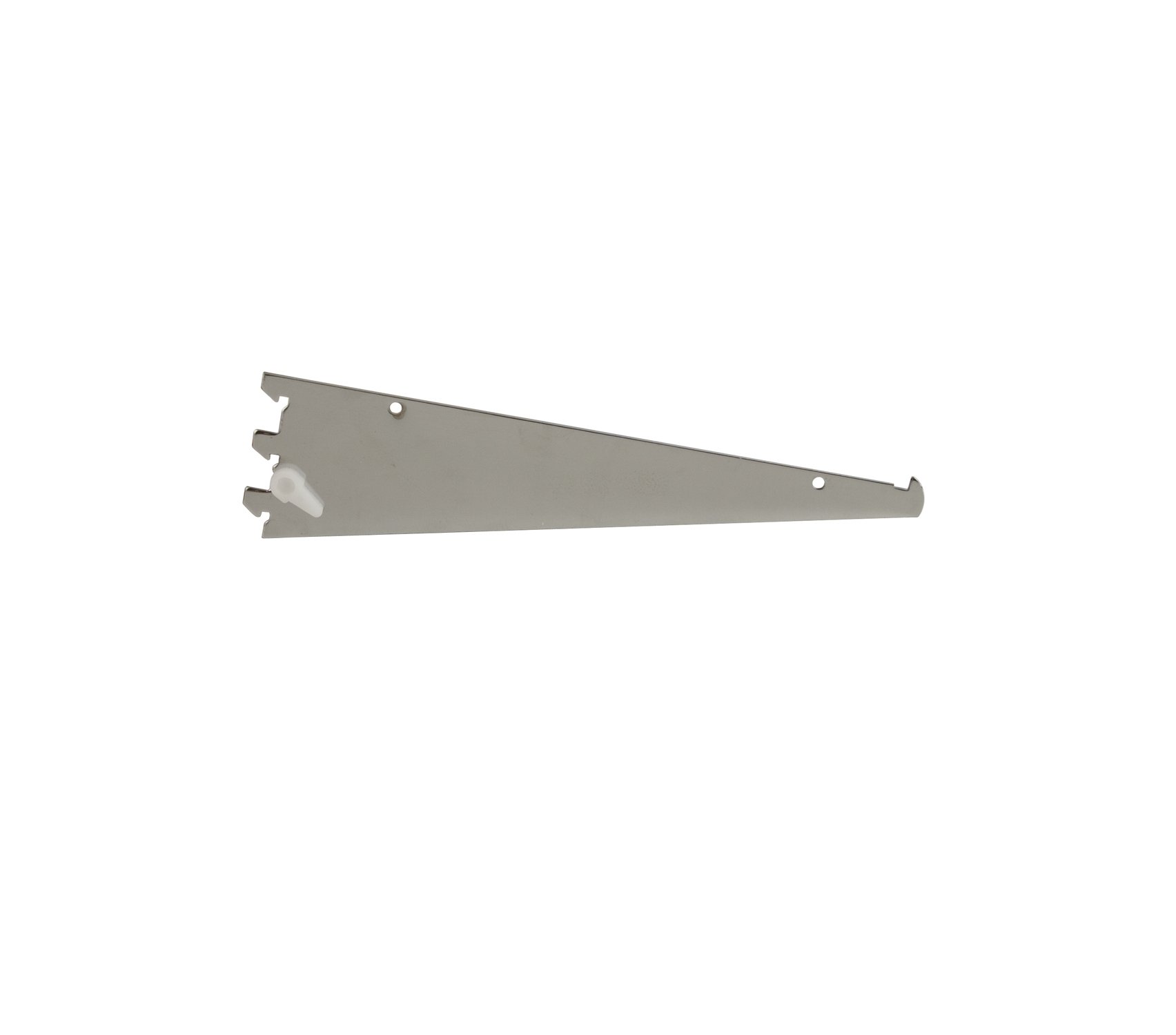 Econoco 10-Inch Shelf Bracket with Heavy Duty Nylon Stabilizer - Pack of 25 - Rustproof Metal Brackets for Floating Shelves, Wall Mounted Storage & DIY Home Organization Projects