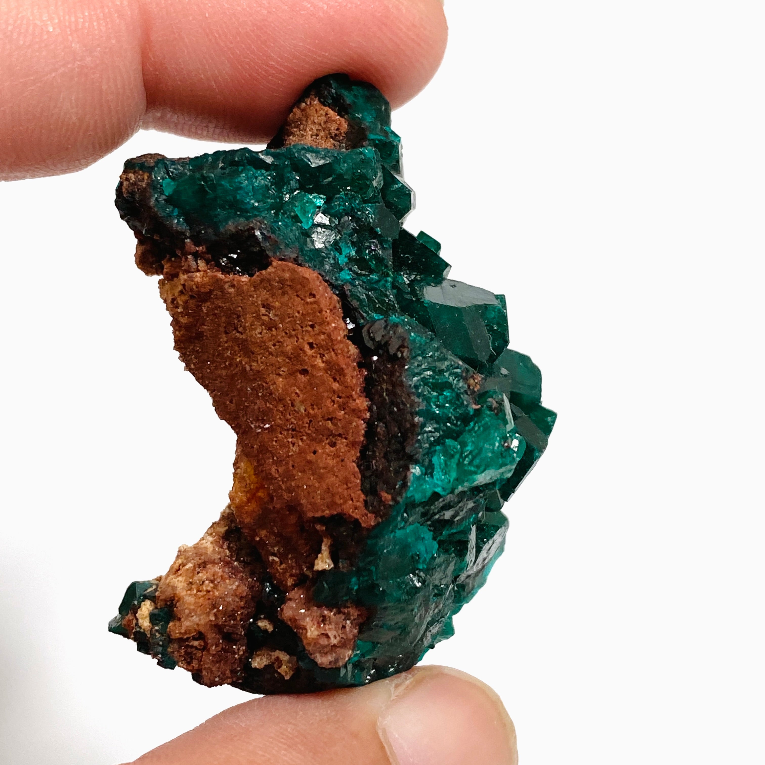 Natural Dioptase Crystal Specimen - Rare Green Mineral Stone for Collectors & Healing - Perfect for Home Decor, Meditation & Energy Work