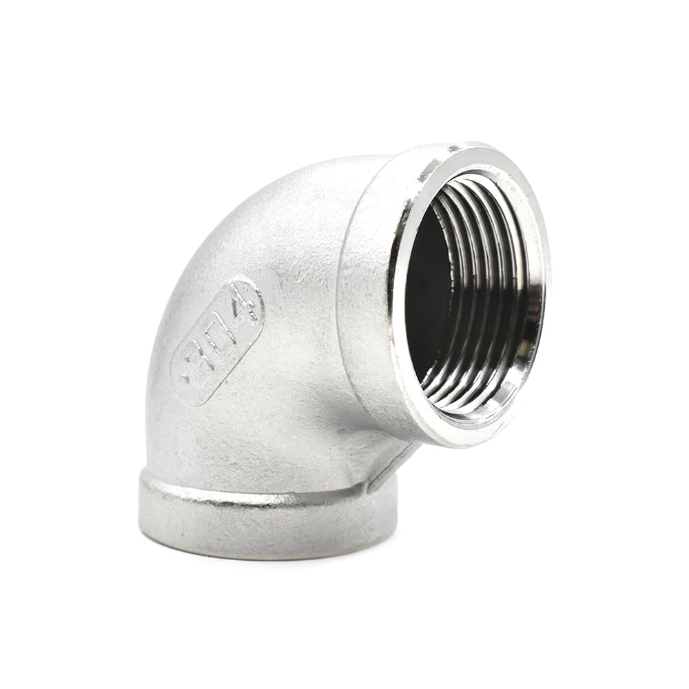 1 Inch 90 Degree Elbow Fitting - 304 Stainless Steel Pipe Connector - Heavy Duty Plumbing & HVAC Supplies - for Water, Gas & Industrial Piping Systems