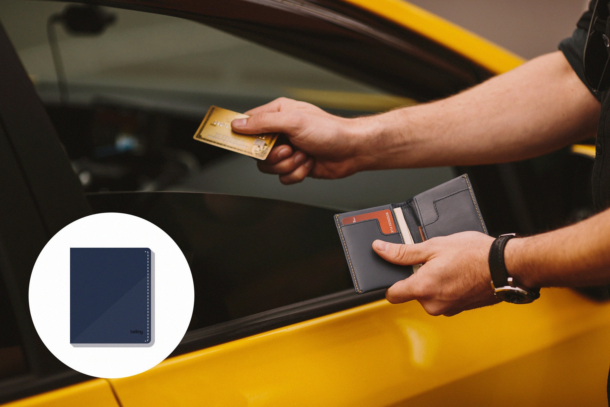 Bellroy Slim Sleeve Wallet - Ultra Thin Minimalist RFID Blocking Leather Wallet for Men - Perfect for Everyday Carry, Travel & Business Use