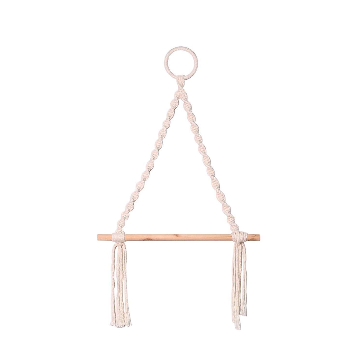 Nautical Rope Toilet Paper Holder & Wall-Mounted Towel Rack with Wooden Hooks - Coastal Bathroom Decor, Natural Antique Rope Design for Beach House, Boat or Coastal Style Home Decor