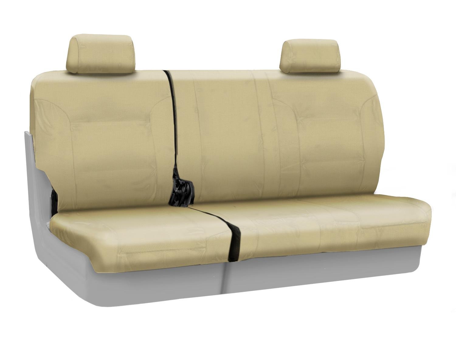 Coverking Custom Fit Rear 60/40 Bench Seat Cover for Kia Spectra - Premium Ballistic Fabric (Cashmere) | Car Seat Protection & Interior Upgrade