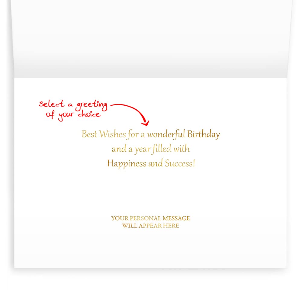 25 Personalized Birthday Cards with Foil-Lined Envelopes - Playful Balloon Design for Business & Personal Use - Perfect for Office Celebrations, Family Parties & Special Occasions