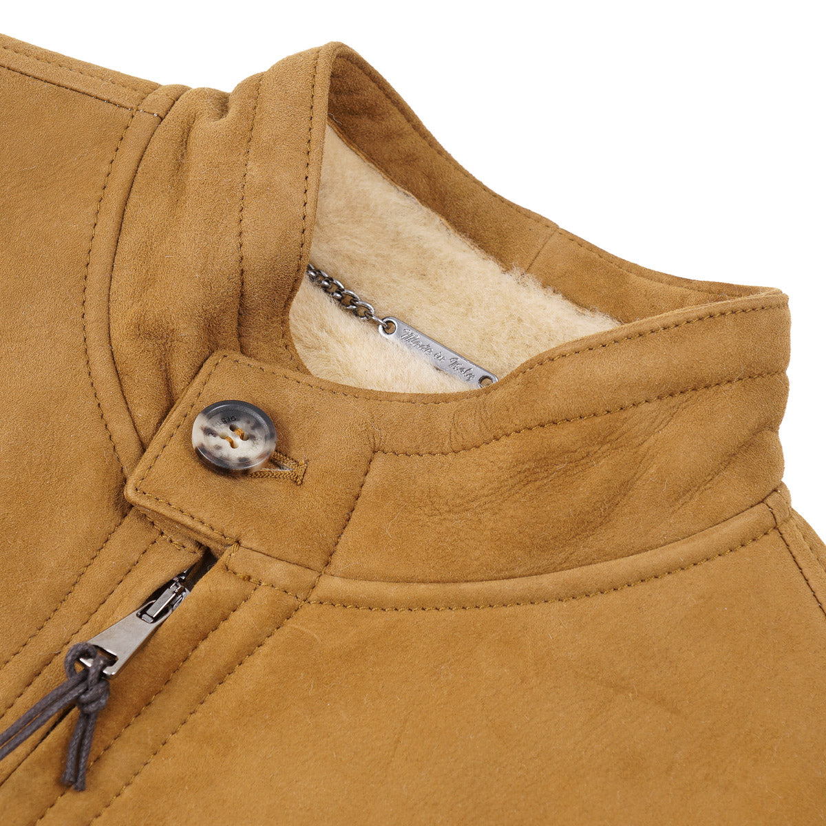 Premium Rifugio Shearling Leather Bomber Jacket for Men - Warm Winter Aviator Coat with Soft Sheepskin Lining - Perfect for Cold Weather, Outdoor Adventures & Stylish Casual Wear