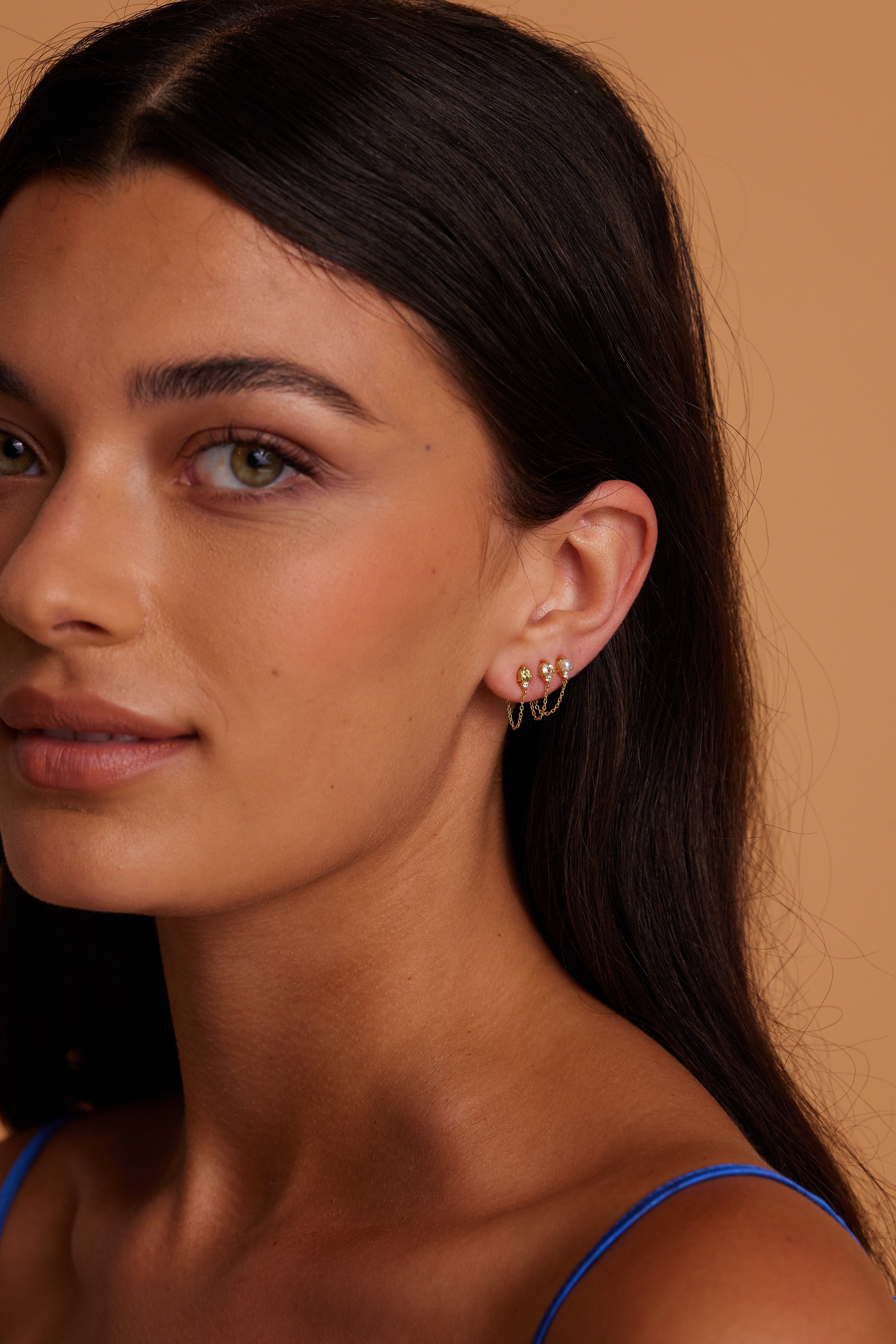 August Peridot Birthstone 14K Gold Stud Earrings for Women - Perfect Gift for August Birthdays, Anniversaries & Special Occasions
